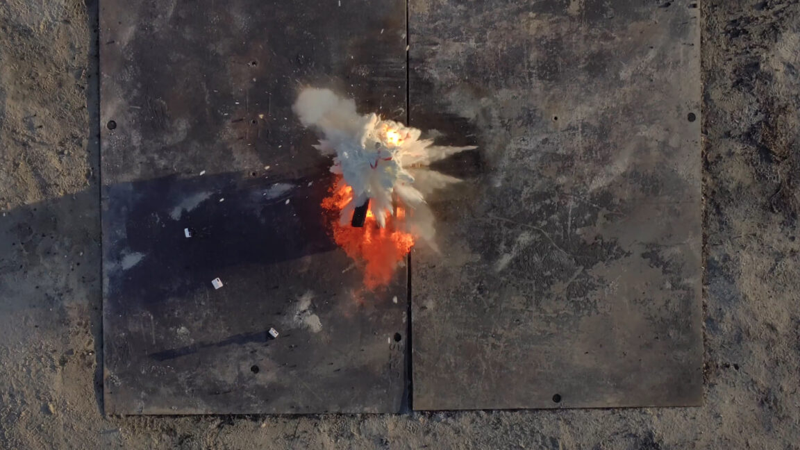 Aerial view of a wildfire being monitored by drone technology